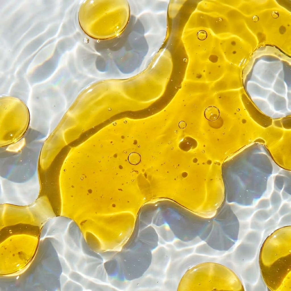 Colza oil macro 4k in water